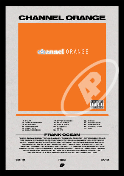 'Channel Orange' - Frank Ocean | Album Cover Poster