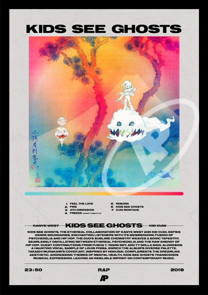 'Kids See Ghosts' - Kids See Ghosts (Kanye West & Kid Cudi) | Album Cover Poster