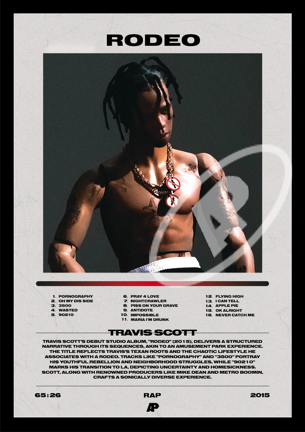 'Rodeo' - Travis Scott | Album Cover Poster