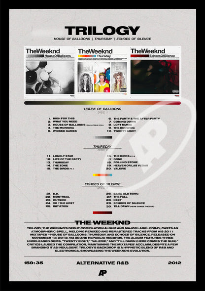 'Trilogy' - The Weeknd | Album Cover Poster